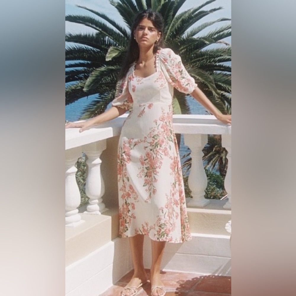 Faithfull the Brand Brontë Midi dress in Magnolia Floral NWT US:12/AU:16/XXL